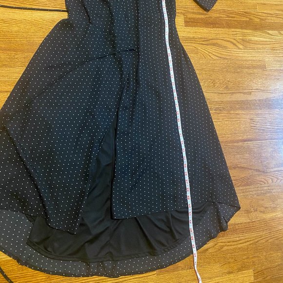 Lulu's Farah Black Print Midi Wrap Dress - Picture 13 of 15